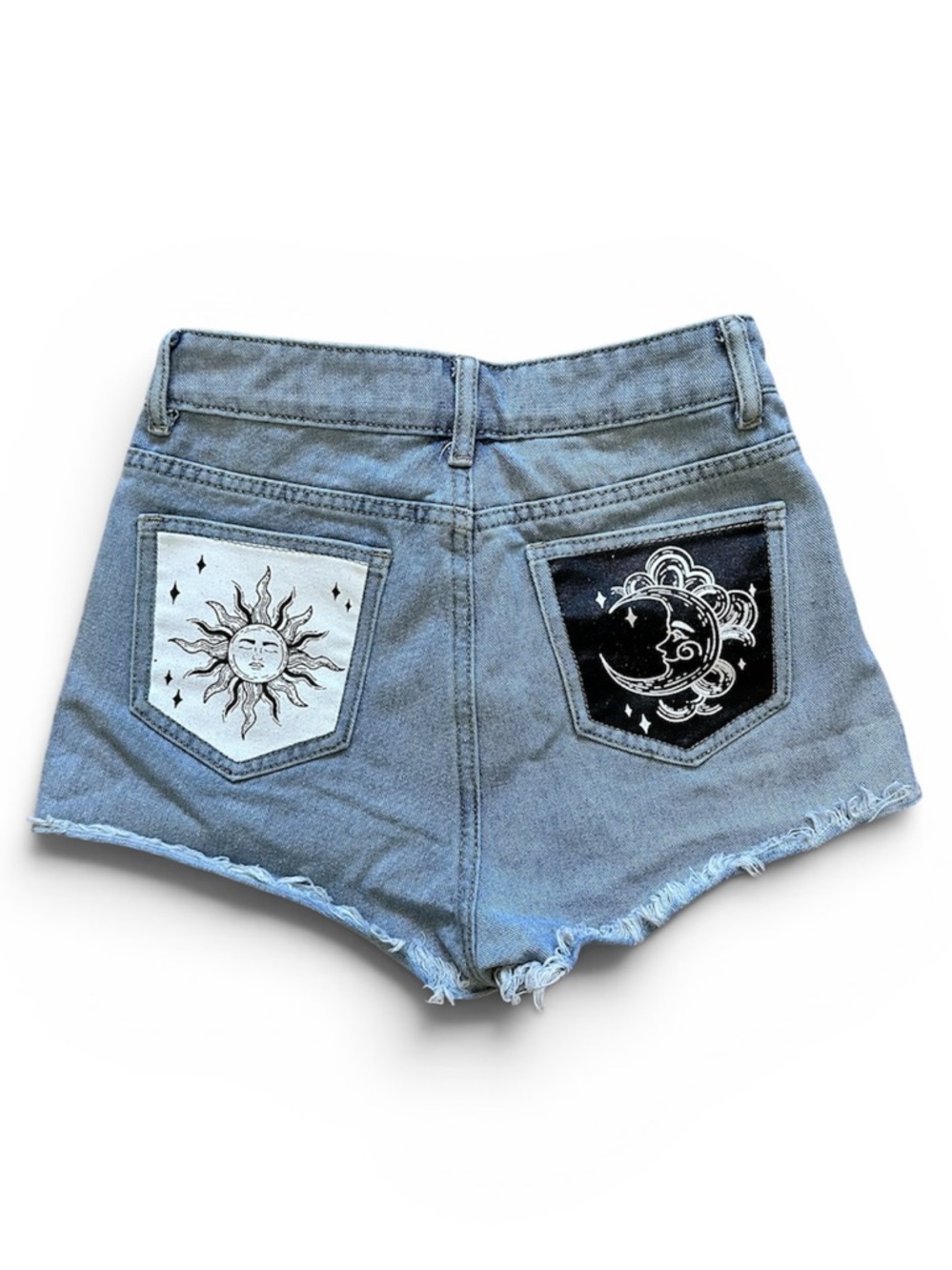 Celestial Light Blue Denim Shorts